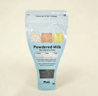 Sachets portables en aluminium pour lait en poudre - Pochette haute barrière PET/Al/PE avec fermeture éclair pour formule de voyage et protection de la fraîcheur