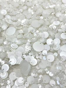 Bán buôn đầy màu sắc sang trọng hạt ren vải Tulle lưới spangles cưới đính cườm ren vải - Product Image 2