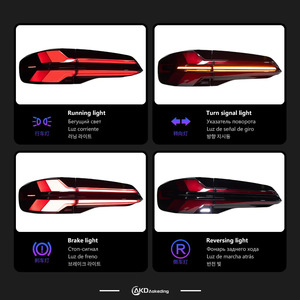 2018-2022 pour BMW X5 G05 feux arrière LED feux de voiture avec lentille claire rouge DRL clignotants et feux de recul nouvel état 12V - Product Image 4