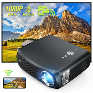Máy Chiếu Full HD 1080P Máy Chiếu Rạp Chiếu Phim 4K 12500Lumens Máy Chiếu Android WiFi Răng Xanh Hd <span class=keywords><strong>VGA</strong></span> AV USB Kèm Quà Tặng - Product Image 1