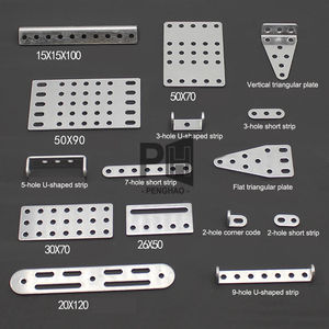 Plaque carrée <span class=keywords><strong>en</strong></span> alliage d'aluminium avec trou, pièce fixe, plaque inférieure, bande <span class=keywords><strong>en</strong></span> forme de <span class=keywords><strong>U</strong></span>, code d'angle, accessoires de modèle de jouet DIY - Product Image 5