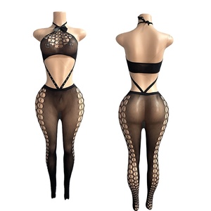 ELITES <span class=keywords><strong>Combinaison</strong></span> moulante une pièce sexy de haute qualité pour femmes, tenue de club en filet de pêche, vente en gros - Product Image 1