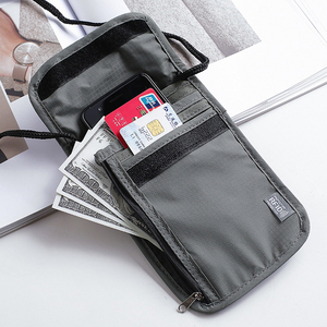 Al por mayor de pasaportes de viaje familiar para hombres y mujeres billetera de cuello promocional con bloqueo <span class=keywords><strong>FRID</strong></span> - Product Image 1