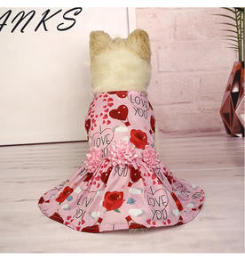 San valentino vestiti per cani vestiti estivi per cani eco-friendly poliestere graziose gonne per cani all'ingrosso Costume Festival - Product Image 4