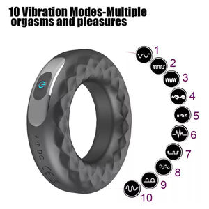Discrete Mannelijke Masturbatie Plezier Seksspeeltjes Penis Vergroting Vibrerende Haan <span class=keywords><strong>Ring</strong></span> Voor Paar - Product Image 6