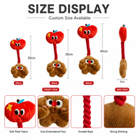 Jouet en peluche personnalisé pour animaux de compagnie, dessin animé mignon, OEM ODM, durable, interactif, en coton doux, pour chien et chat, marque privée, logo personnalisé