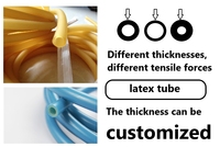 Bandas Elásticas de Resistencia de Látex Multicolores, Bandas de Ejercicio Elásticas Huecas para Entrenamiento Físico, Yoga, Fisioterapia