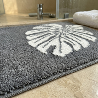 Tapis de porte jacquard moderne haut/bas personnalisé OEM en gros d'usine, tapis de salle de bain en microfibre douce et écologique pour usage domestique et hôtelier
