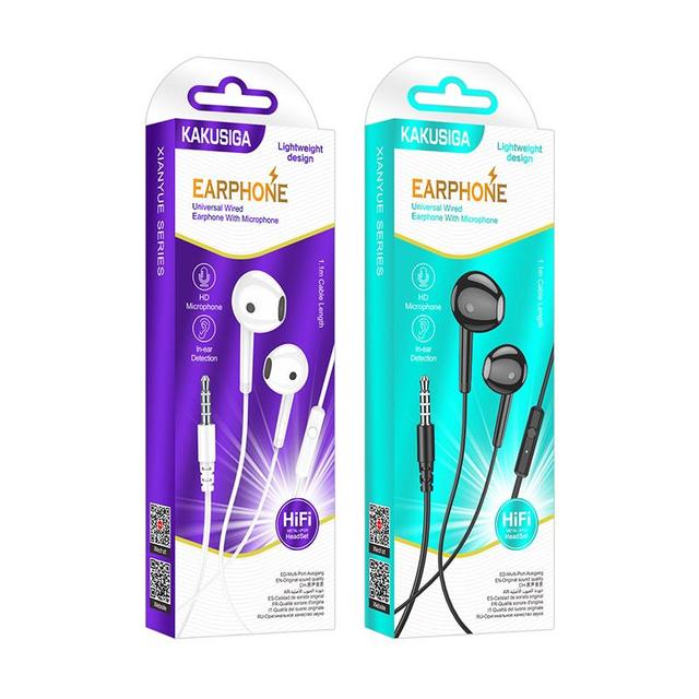 KAKUSIGA Promotion Product Central Control Ergonomic Fit the Auricle Single-button Operation Universal Earphone with Microphone