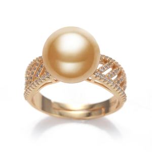 Anillo de Perlas Naturales de Agua Dulce de Lujo Personalizado de Messi, 18K/14K/10K/9K - Product Image 1