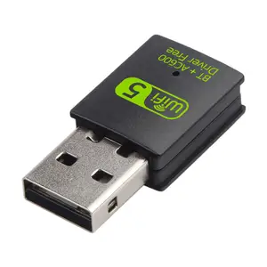 USB WiFi BT Adapter 600Mbps Kartu Jaringan Nirkabel Dual Band 2.4G/5G Wi-Fi Dongle