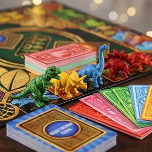 Gioco <span class=keywords><strong>da</strong></span> <span class=keywords><strong>Tavolo</strong></span> Strategico Economico Personalizzato a Tema Dinosauri OEM ODM, Gioco Educativo <span class=keywords><strong>di</strong></span> Gestione della Ricchezza per 2-6 Giocatori con Lamina d'Oro - Product Image 5