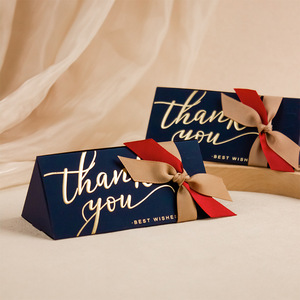 Scatola per Caramelle a Triangolo Europea 2025 con Stampa a Caldo, Biglietto di Ringraziamento Personalizzato, Bomboniera per Matrimonio, Compleanno, Natale, Regalo per Ospiti di Feste, Souvenir - Product Image 6