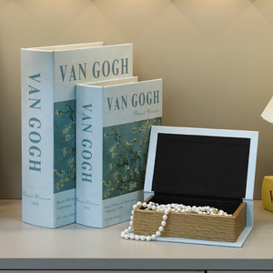 Mystic Arts Decorative Storage <b>Box</b> Fake <b>Book</b> Van Gogh Design Paper Material Home Office Desk Organizer Gift Idea - Product Image 1