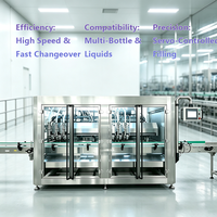 Machine de remplissage mobile L&B à 6 buses pour gel, pâte et liquide, équipement de remplissage automatique pour l'industrie cosmétique et alimentaire