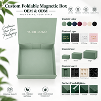 Boîte cadeau pliable à fermeture magnétique avec logo personnalisé de qualité supérieure, boîtes cadeau rigides en carton pliables pour coffret cadeau d'entreprise haut de gamme