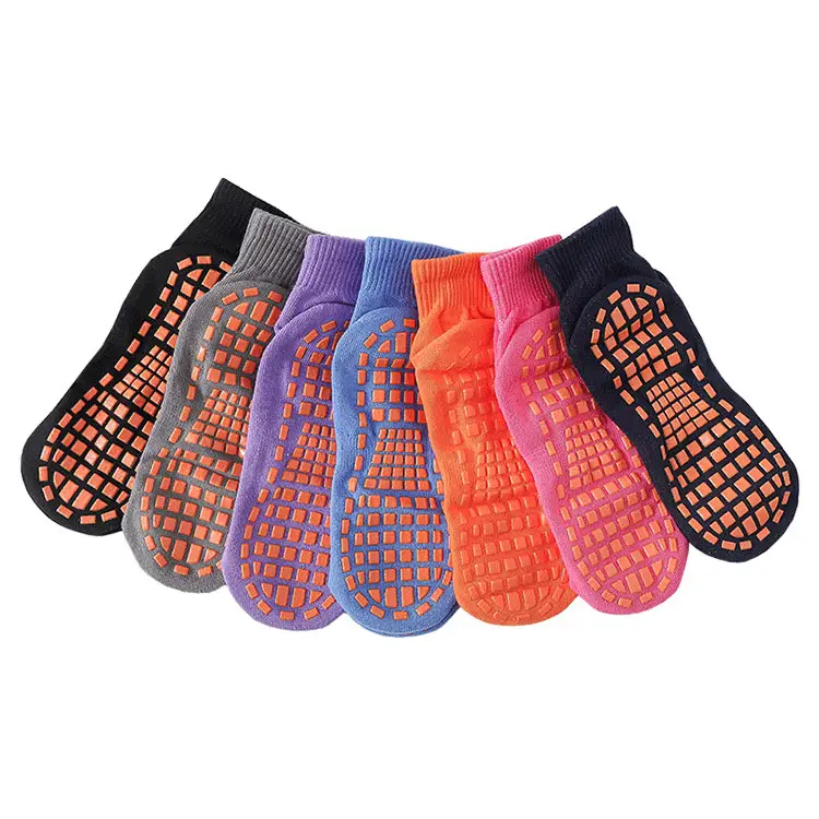 Ready To Ship Kids Socks Girls Anti slip Trampoline unisex Adult Children's Indoor Floor Socks