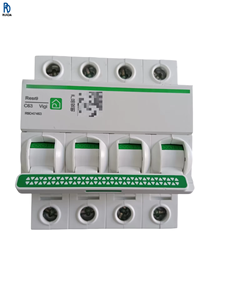 เบรกเกอร์วงจร Resi9 C63 Vigi 4P พร้อมด้ามจับสีเขียวและไฟแสดงสถานะ สำหรับการตั้งโปรแกรม PLC ระบบอัตโนมัติอาคาร - Product Image 1