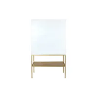 Buffet en métal Mango, hauteur 152 cm, largeur 91 cm, profondeur 44 cm, blanc