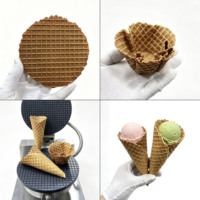 Machine à gaufres en stock, machine à faire des coupes à glace croustillantes, machine à faire des rouleaux d'œufs électriques 220V pour les boutiques de desserts