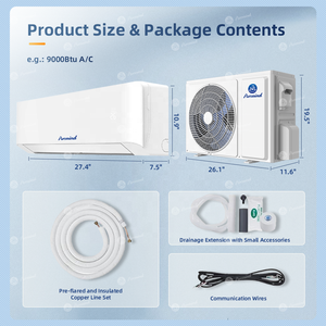Sistema di Modulare del <span class=keywords><strong>condizionatore</strong></span> d'aria On Off 24000btu 220V 50hz Cool R32 WIFI Smart nero <span class=keywords><strong>condizionatore</strong></span> d'aria Modulare da parete aria condizionata - Product Image 6