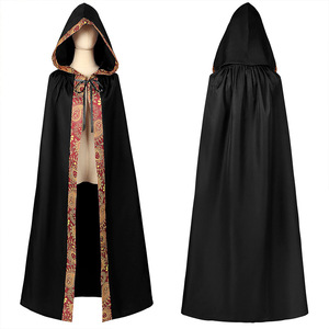 Cape médiévale, manteaux de <span class=keywords><strong>pirate</strong></span>, cape longue de sorcier, poncho, guerrier, chevalier, costume de cosplay d'Halloween - Product Image 5