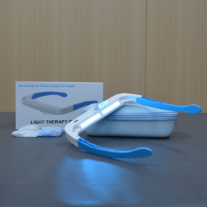 ODM Smart Home 480nm Blue <b>Light</b> Therapy Glasses Adjustable Brightness <b>Timer</b> For Seasonal Affective Disorder Winter Energy Boost - Product Image 1