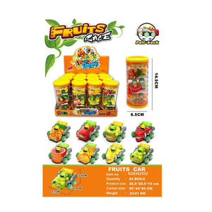 Mini-voiture de course à rétrofriction, design fruits, petite voiture, jouet bonbon promotionnel, cadeau surprise pour garçon, pour promotion et cadeaux en milieu alimentaire et de restauration - Product Image 2