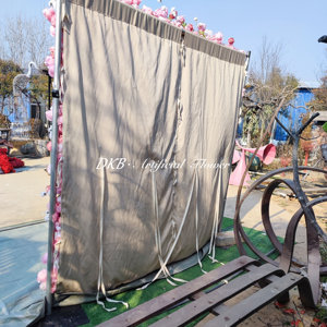 יוקרה משי ורוד ורדים קיר קיר רקע 8ft x 8ft מותאם אישית באיכות גבוהה משי מלאכותי מגלגל את קיר פרח - Product Image 5