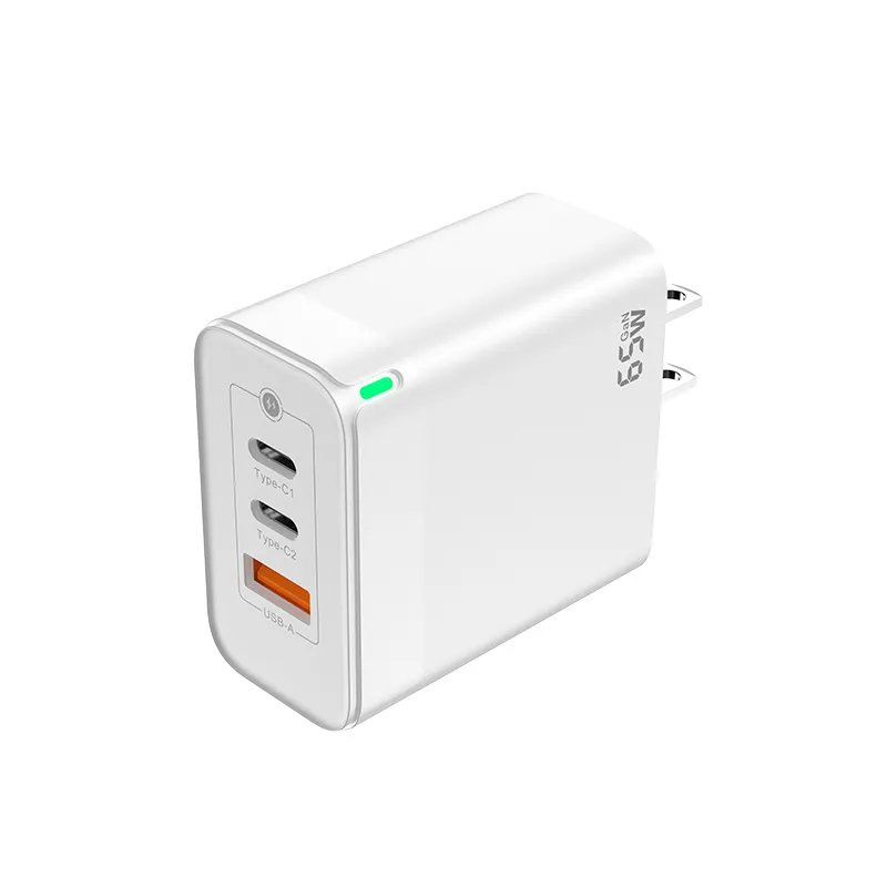 UL CE ROHS 65W usb Type c gan wall charger travel power adapter fast portable mobile phone chargers adapters