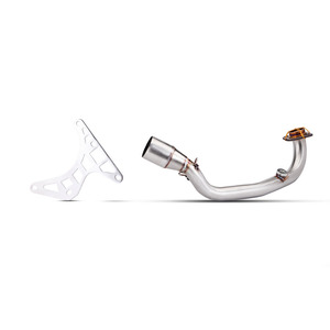 Per <span class=keywords><strong>Aprilia</strong></span> <span class=keywords><strong>SR</strong></span> MAX300 MAX250 MAX 250 <span class=keywords><strong>300</strong></span> sistema di scarico per moto tubo di collegamento anteriore modificato con staffa di slittamento 51MM - Product Image 1