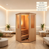 Sauna infrarouge en bois de cèdre de luxe, best-seller pour la maison et le bien-être, avec porte en verre trempé de 8 mm