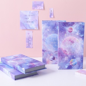 Cute Kawaii Foil Cherry Bloom Sky Stars Bloc de notas autoadhesivo Bloc de notas adhesivas Suministros de papelería Caja de regalo Swrap - Product Image 2