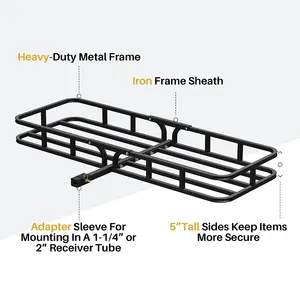 보편적인 강철 까만 차 바구니 후방 운반대 수화물 선반 tailbox 정착액 홀더 화물