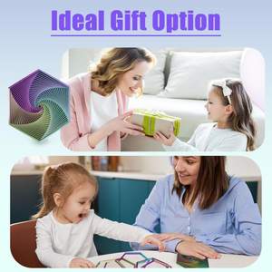 Cubo Infinito Personalizado Impreso en 3D |   Juguete de Escritorio Hexagonal Portátil Ecológico Antiestrés para Adultos y Niños, Alivio de la Ansiedad - Product Image 5