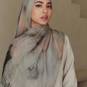 Muslim Fashion <b>Print</b> Modal Hijab Custom Logo 4-Season Ladies Customizable Lightweight <b>Islamic</b> Modest Elegant Durable - Product Image 2