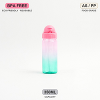 Bouteille d'eau de sport multicolore de 350 ml, légère et réutilisable, pour activités de plein air et fitness, avec bec verseur – Vente en gros usine