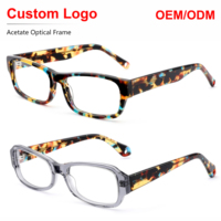 Montures de lunettes optiques classiques unisexes en acétate écologique, faites à la main, légères, durables, style rétro vintage Sunray, verres transparents