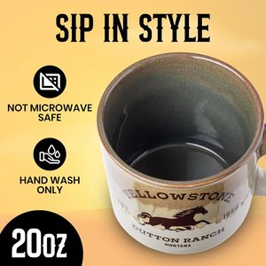 Tazza da Campeggio Silver Buffalo Yellowstone Dutton Ranch Montana con Smalto Reattivo, 20 Once - Product Image 3