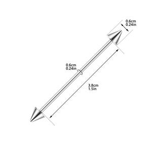 بيع بالجملة مجوهرات للجسم مطلية بالذهب من الفولاذ المقاوم للصدأ مثقوبة ، مسمار الأذن المستقيم ، مسمار الأذن الحديدي ، مسمار الأذن - Product Image 4