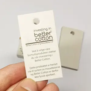 Custom Size Environmental Protection Cotton Tag Folded Garment Label For Clothing Shoes Made From Durable Paper Material