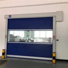 Porte à fermeture éclair industrielle automatique à grande vitesse en PVC pour atelier, <span class=keywords><strong>volet</strong></span> rapide en acier inoxydable, surface finie décorée - Product Image 4