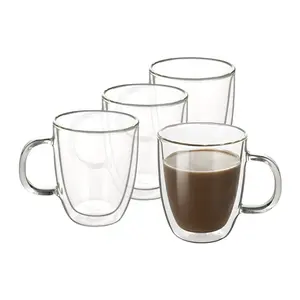 Modern Simplicity Anti-Hot Cups Glass for Drinks and Beverages