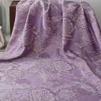 Tissu Jacquard Brocart Personnalisé en Soie Florale Gaufrée avec Fil Doré, Résistant à l'Abrasion, pour Robe Hanfu de Style National