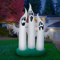 Décor lumineux pour maison hantée, géant de 8 à 10 pieds, en PVC Oxford imperméable, couleur personnalisée, résistant aux intempéries, gonflable facilement, danseur d'air fantôme