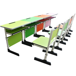 Plastic School <b>Desks</b> And Chairs For Primary Secondary Students Height Adjustable Modern Minimalist Style - Product Image 3
