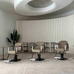 Takara Belmont ปั๊มไฮดรอลิก<span class=keywords><strong>เก้าอี้</strong></span>ตัดผมสีฟ้าปรับเอนได้ทำจากสเตนเลสสำหรับร้านเสริมสวยดีไซน์ใหม่2025 - Product Image 3