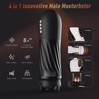 Godet de masturbation masculin télescopique rotatif chauffant, réaliste, avec fonction orale, modèle Rocket Cup, jouet pour adultes