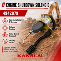 4942879 Solénoïde d'arrêt de carburant 24V pour moteurs Cummins 6BT 6CT8.3 6CT 6C8.3 L8.9 de machines de construction