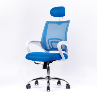 JOHOOFURNITURE Chaise de bureau ergonomique moderne pour la maison, dossier haut, base métallique, style maille marron, Chaise de bureau